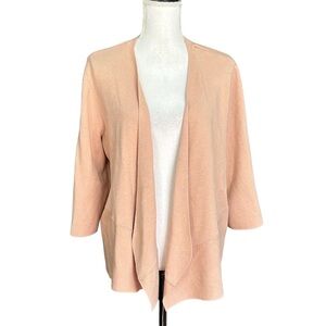 Alfani Open Front Cardigan Women Plus SZ 2X Light Peach Casual Cozy Fall NEW